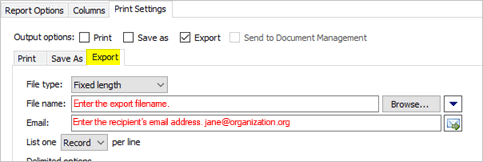 How do I export a report?