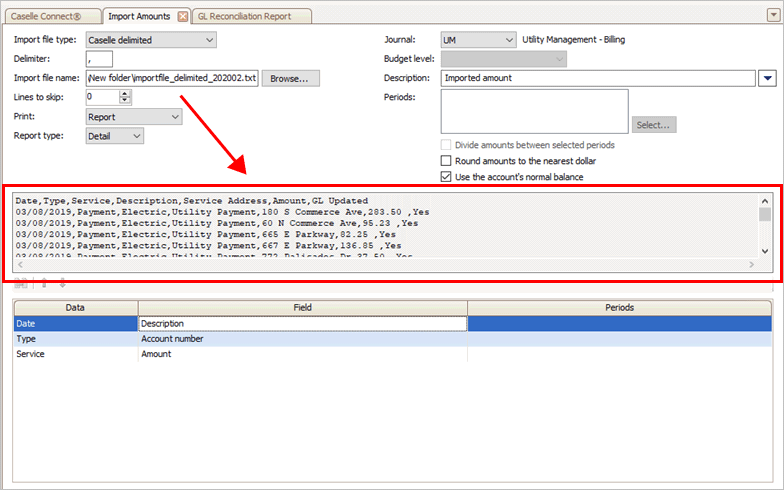 How do I import amounts?