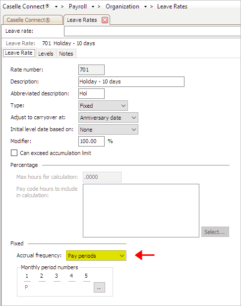 How do I calculate leave based on a fixed amount?