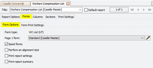 How do I print a workers compensation list?