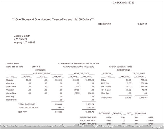 Payroll Checks