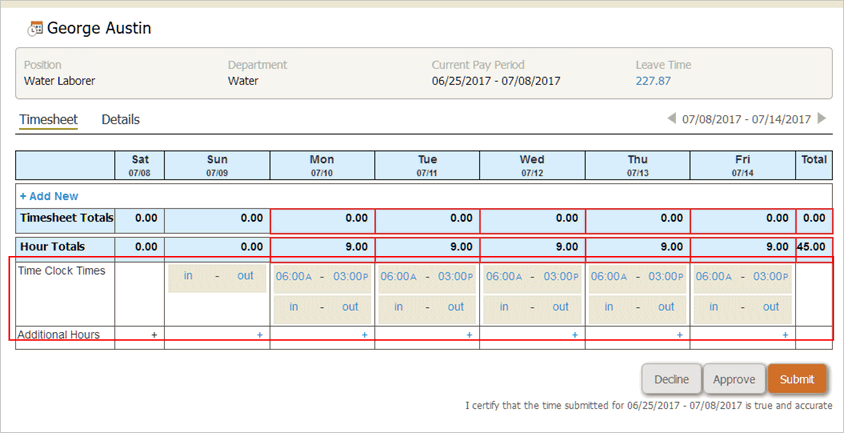 Why can't an employee submit a timesheet? (Connect Online) (Managers)